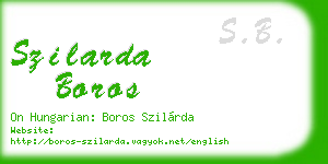 szilarda boros business card