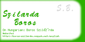 szilarda boros business card